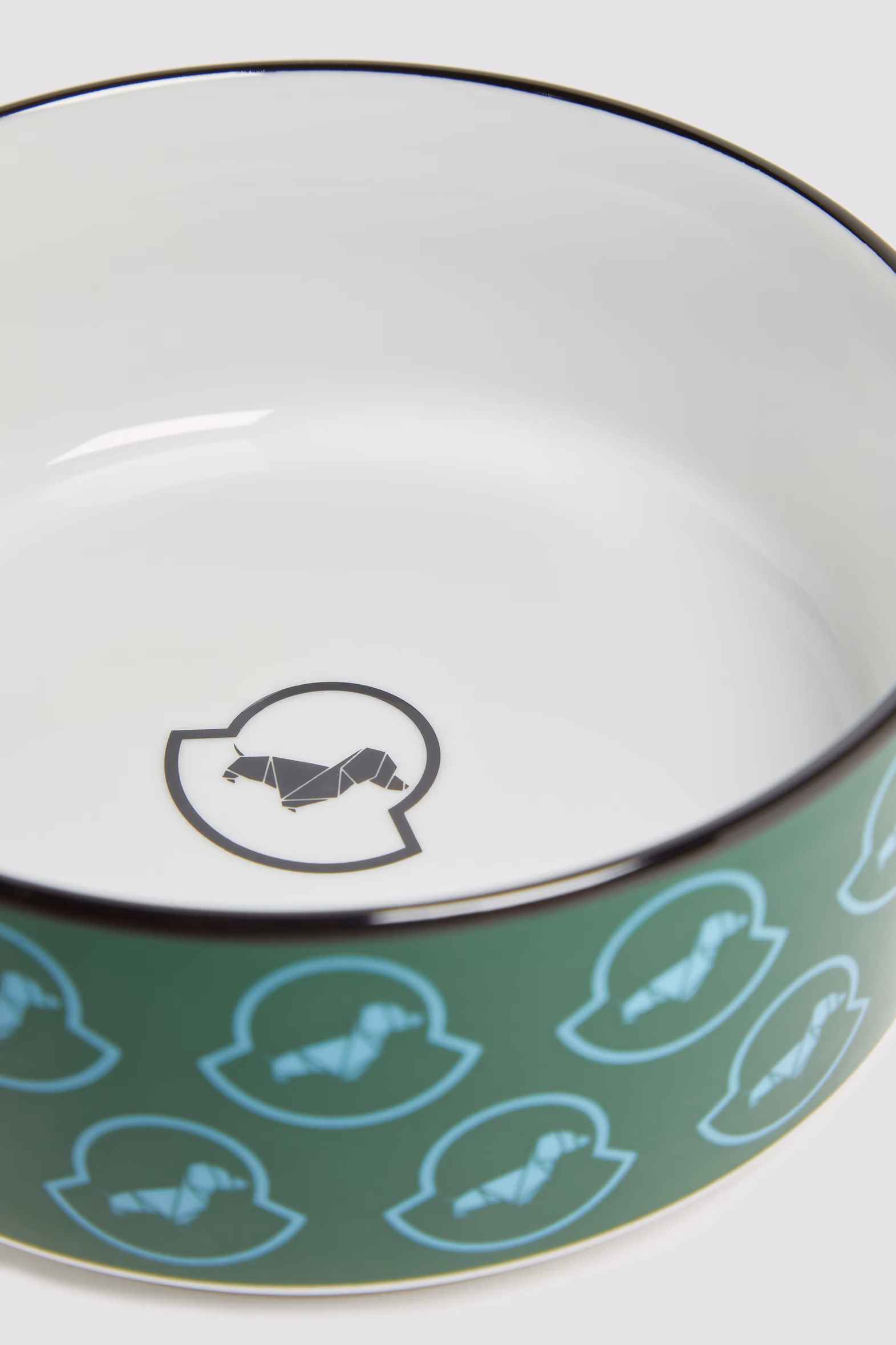 Porcelain Dog Bowl Gender Neutral Emerald Green Moncler 3